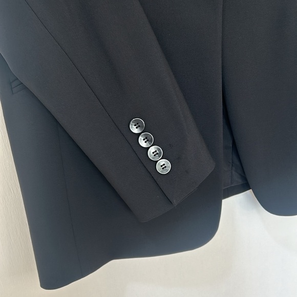 HUGO BOSS WOOL BLAZER WOMEN SIZE UNKNOW BLACK CURVED LAPELS - Picture 7 of 14
